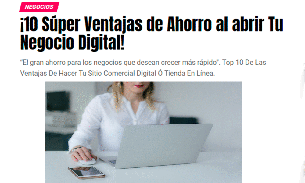 ¡10 Súper Ventajas de Ahorro al abrir Tu Negocio Digital!