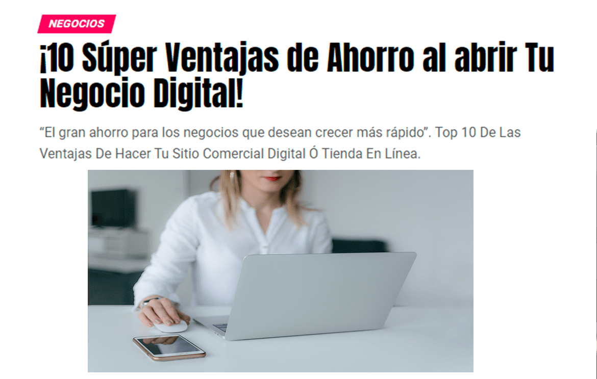 ¡10 Súper Ventajas de Ahorro al abrir Tu Negocio Digital!